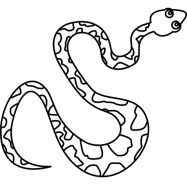 black spotted snake icon outline