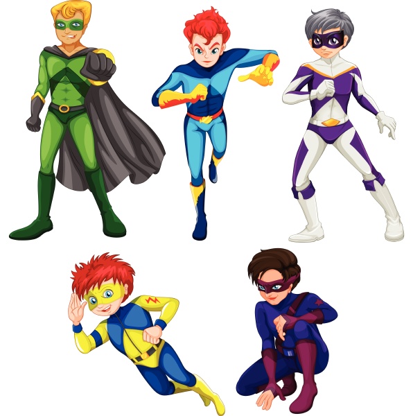 five superheroes