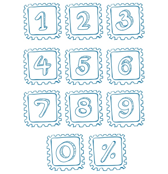 numbers inside the squares