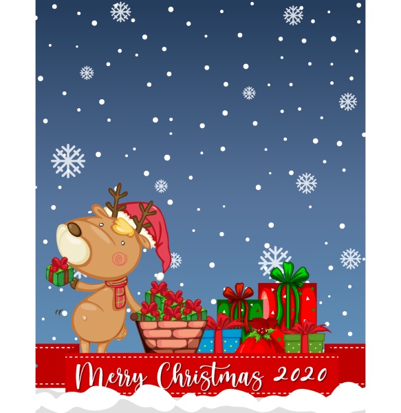 merry christmas 2020 font logo with