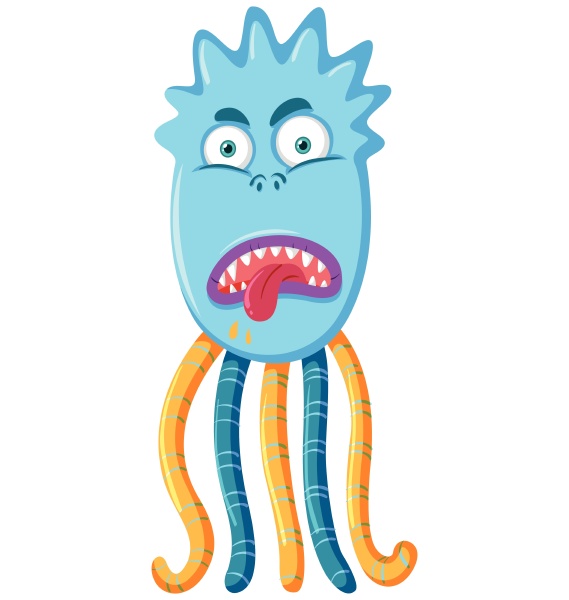 a monster character on white background