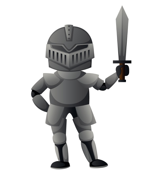 knight with iron armour