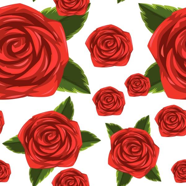 seamless background template with red roses