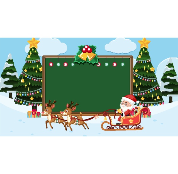 border template with christmas theme background