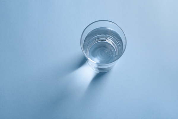 top view of a glass of