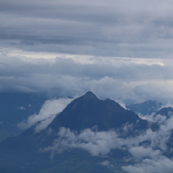 mount stanserhorn surrounded by clouds
