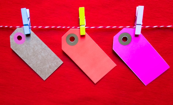 colorful paper notes and clothespins on