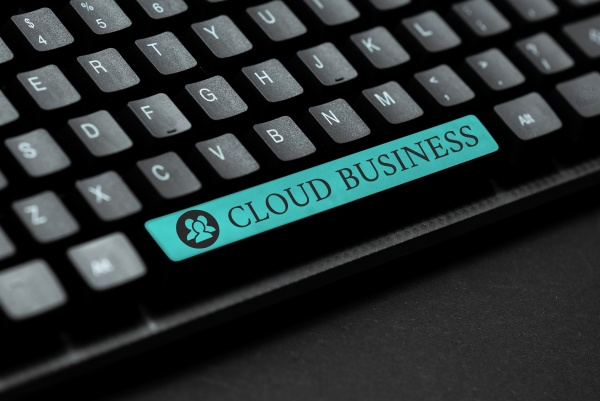 text sign showing cloud business