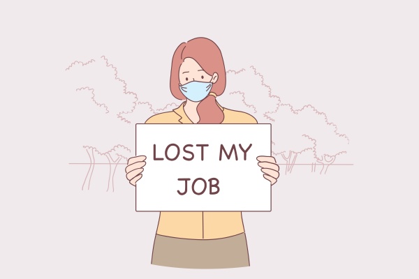 losing job during pandemic times concept