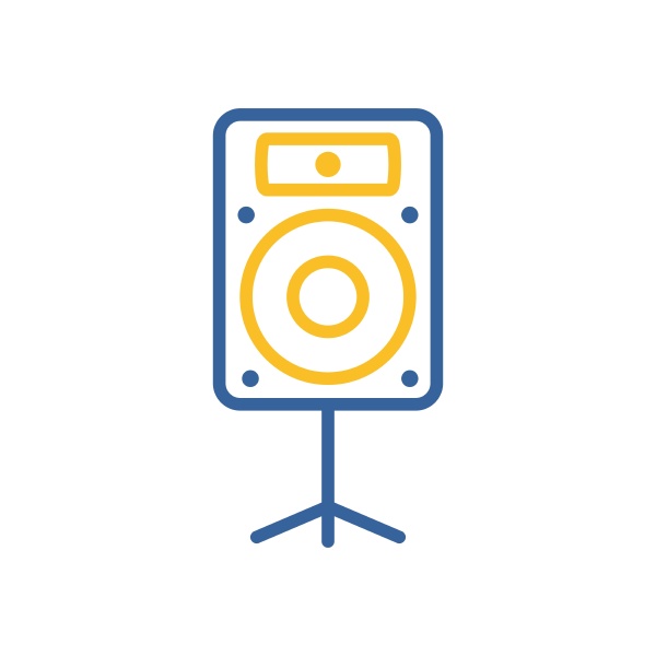 acoustic speaker vector icon music