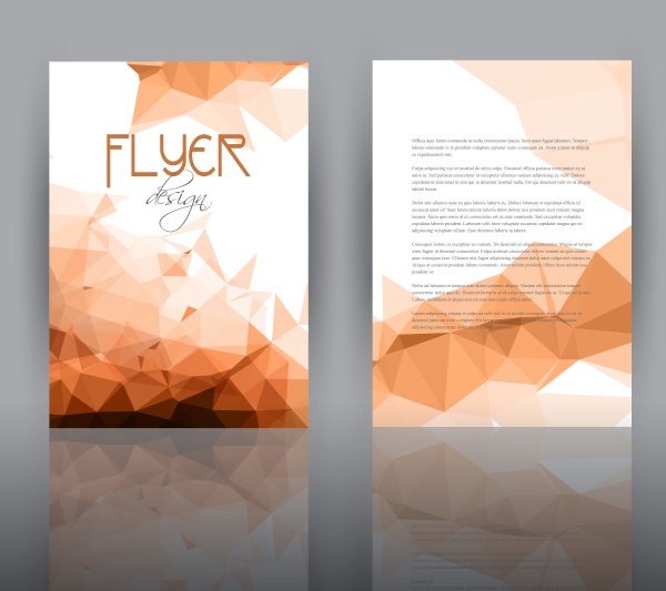 low poly design for flyer template