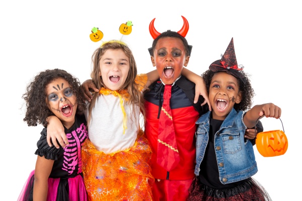 group, of, kids, in, halloween, costumes - 30645836