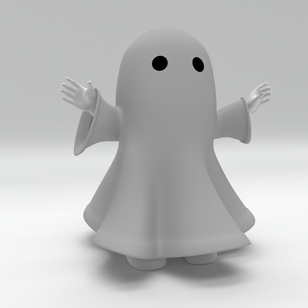 3d man in halloween ghost costume