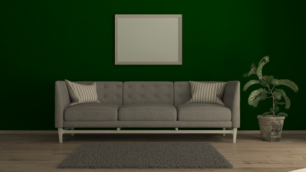 3d contemporary living room interior and