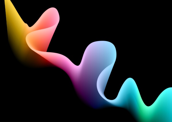 abstract design background with rainbow flowing