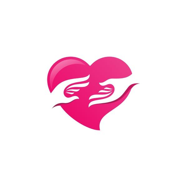 family love logo vector icon design