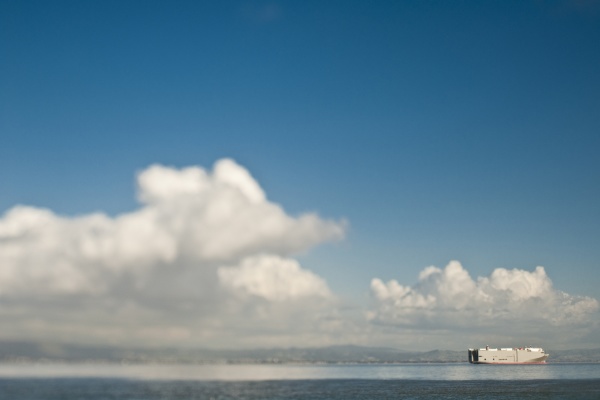 shipping tanker on ocean