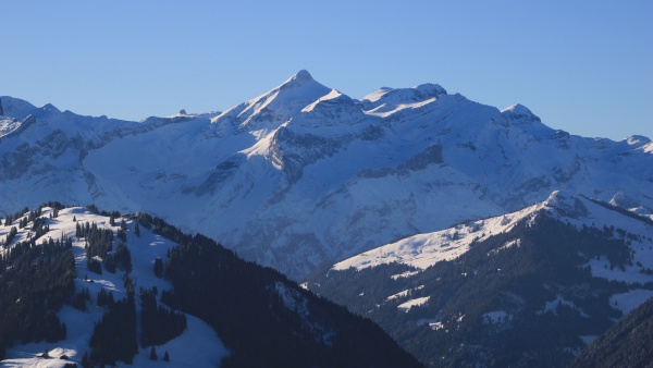 distant view of the diablerets mountain
