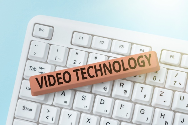 sign displaying video technology business
