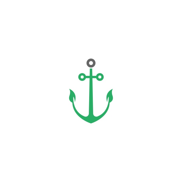 anchor icon logo design template vector