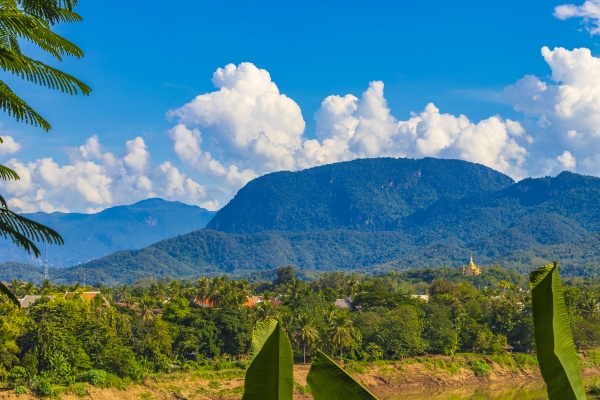 luang prabang laos landscape panorama with