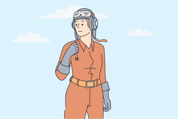 woman working as pilot concept