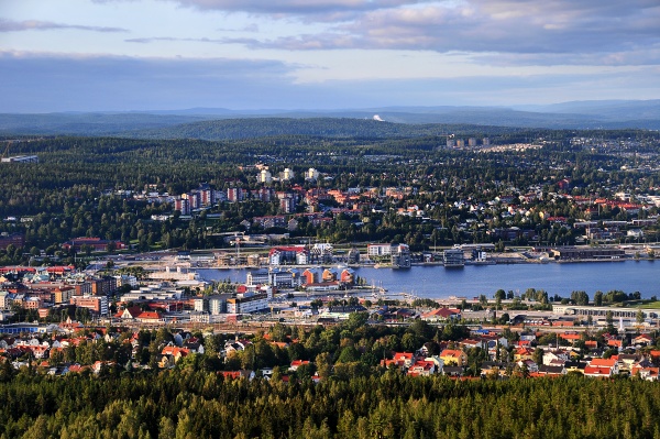 panorama of sundsvall in sweden