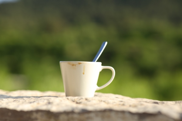 coffee cup in a terrace