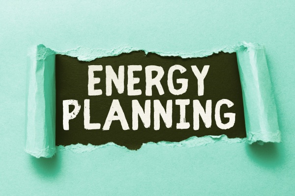 sign displaying energy planning concept
