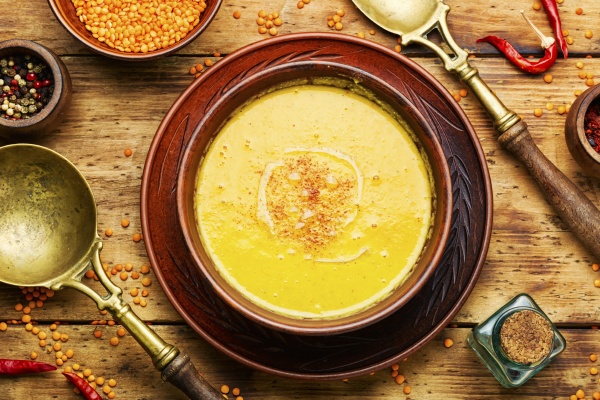rustic soup with lentils