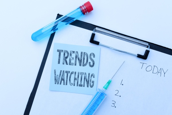 text sign showing trends watching