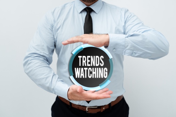 text caption presenting trends watching