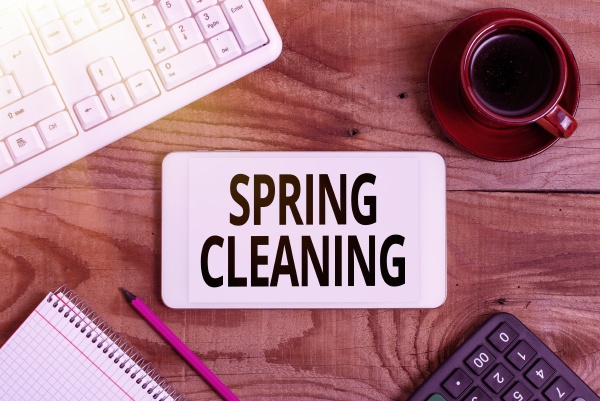 conceptual display spring cleaning business