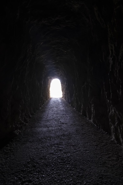 dark tunnel in the stone