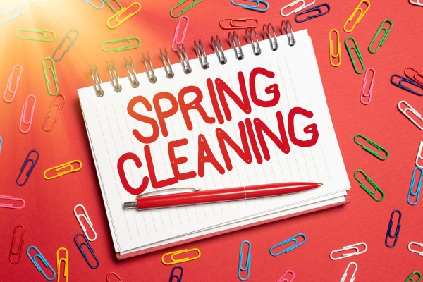 writing displaying text spring cleaning