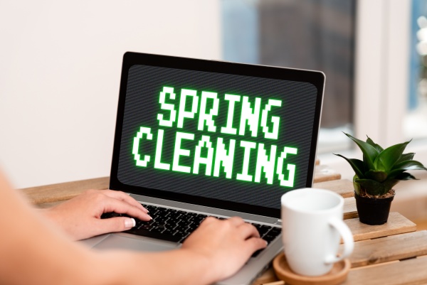 sign displaying spring cleaning business