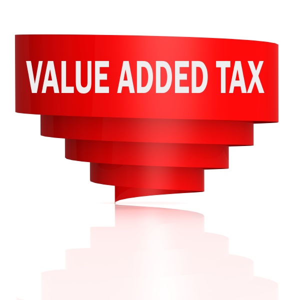value added tax word with curve