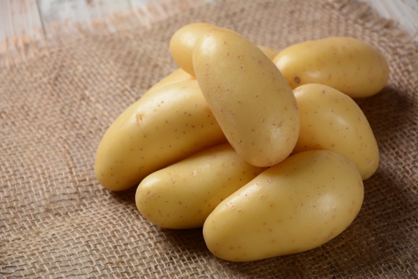 little yellow potatoes clean ready for