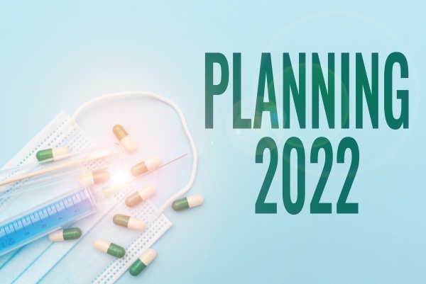 text sign showing planning 2022