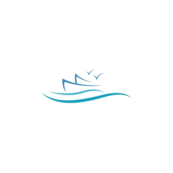 cruise ship logo icon design template