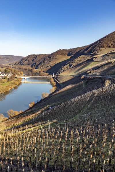 scenic moselle river loop with village