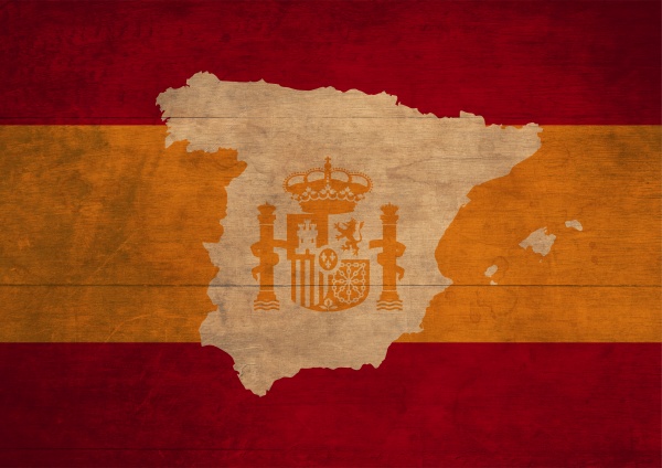 spanish minimalist map with the national