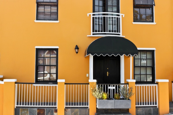 beautiful african orange house texture in