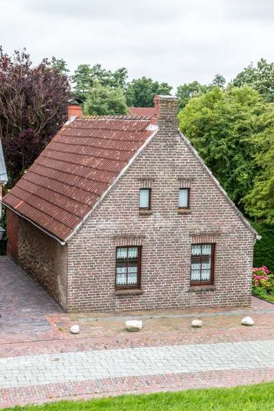 house made of red clincker bricks