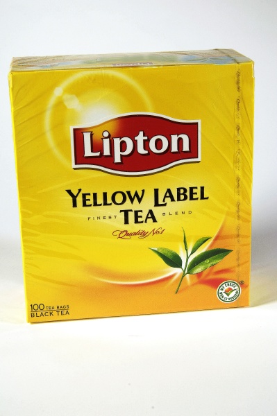 lipton yellow label tea on a