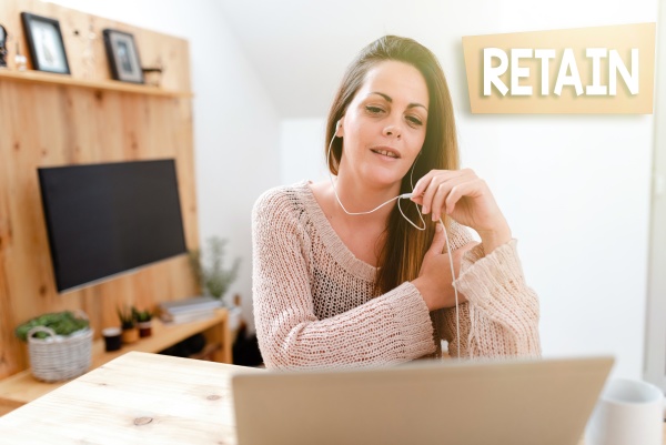 writing-displaying-text-retain-word-for-keep-in-one-s-stock-image