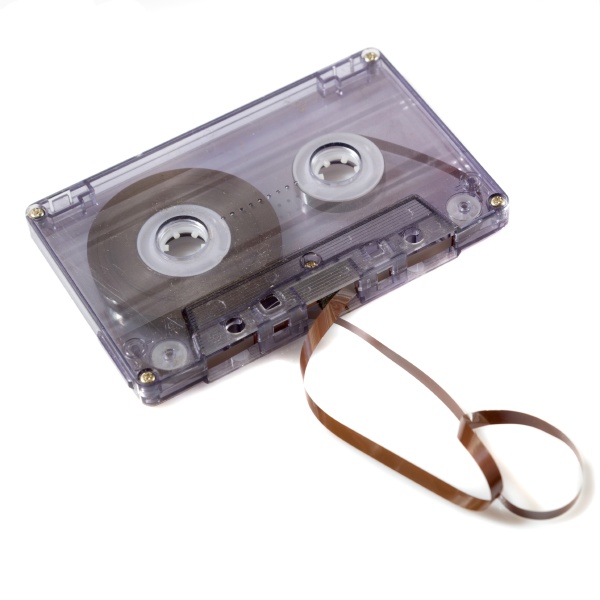 audio compact cassette on a white background - Royalty free photo ...