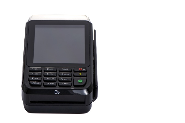 black payment terminal for accepting money