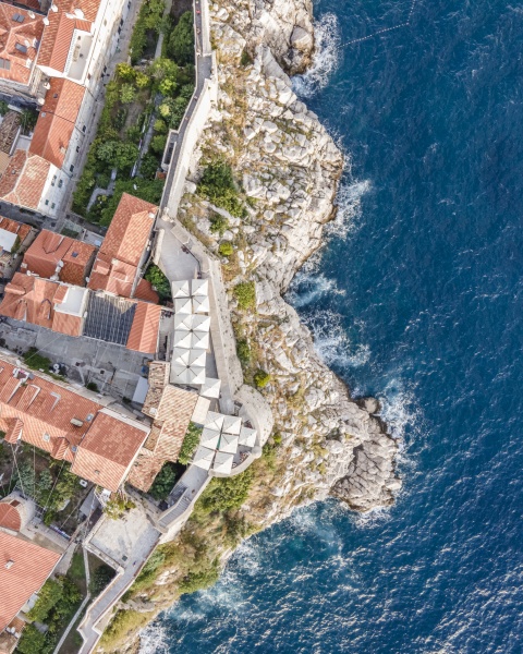 aerial view of dubrovnik a