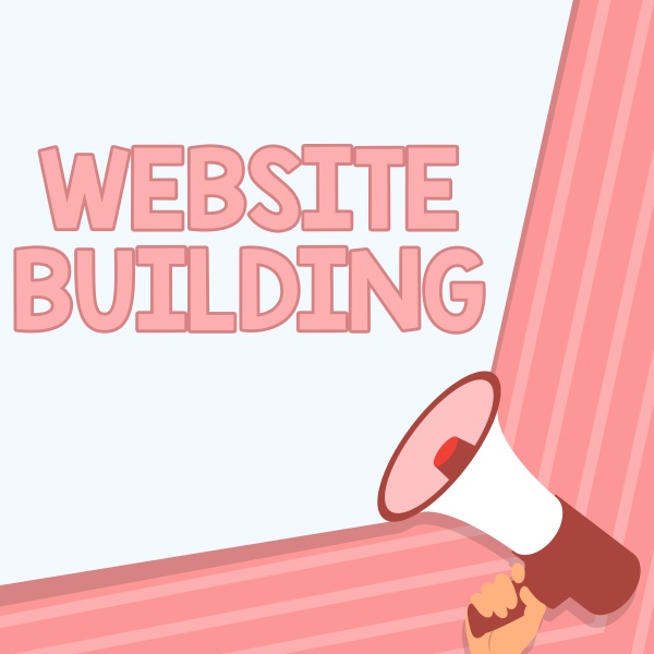 text sign showing website building